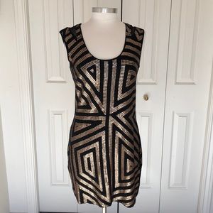 Stretchy sequin mini dress